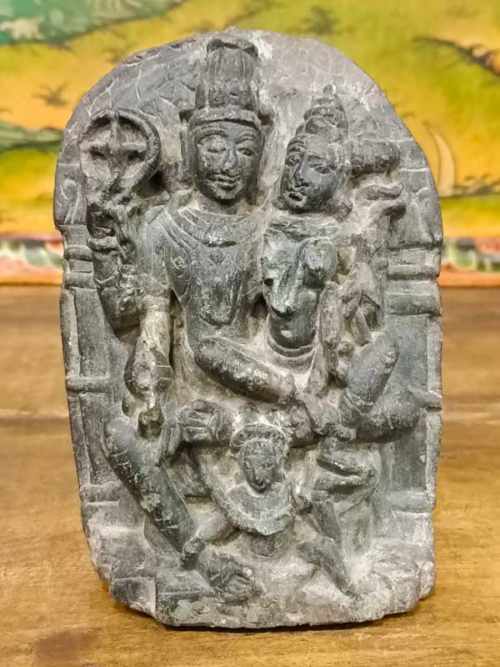 Scultura Hanuman con Rama e Sita