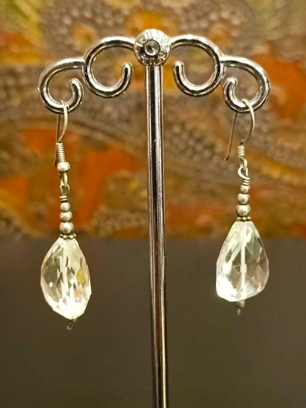 orecchini argento 925 cristallo di rocca
