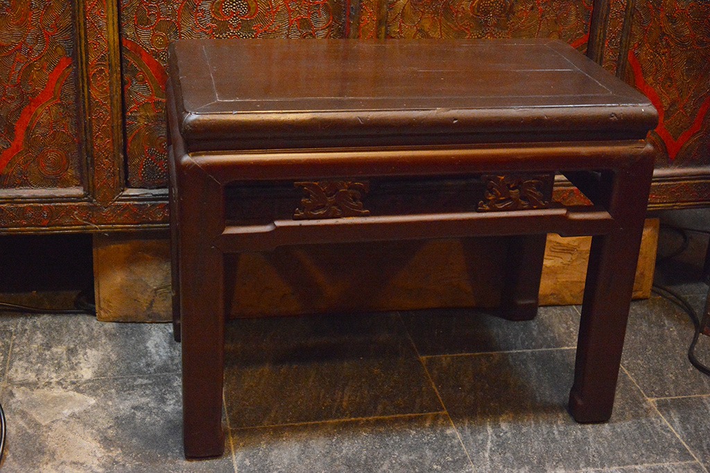 Tavolino Vintage MA5410 Tavolino da salotto Casa Moro |Tavolo da oppio orientale in ottone S 38x38 cm Altezza 32 cm in legno massello di sheesham Kunsthandwek 