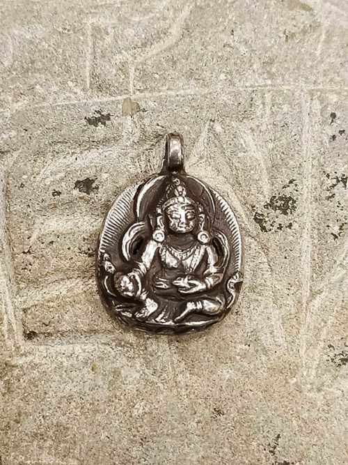 Pendente tibetano in argento con Buddha