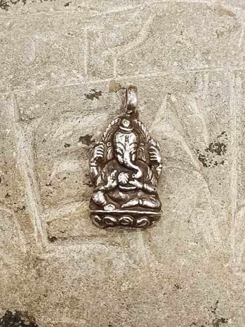 Pendente nepalese in argento con Ganesh
