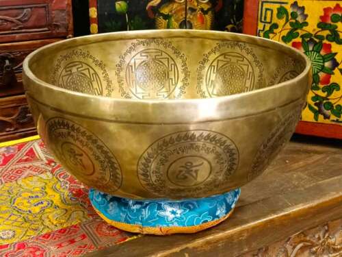 campana tibetana 7 metalli vecchia