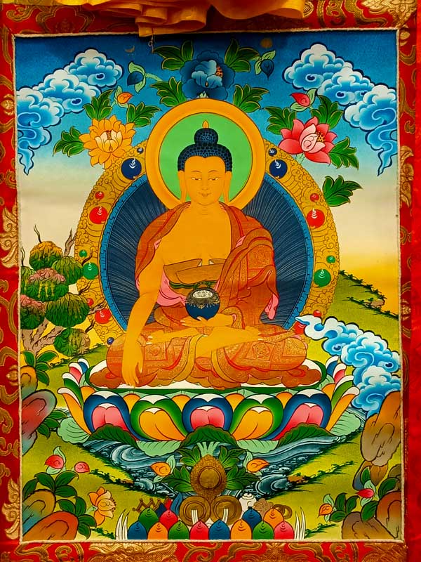 Thangka rappresentante Buddha Akshobhya
