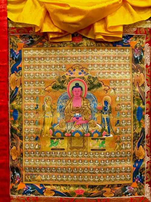 Thangka rappresentante Buddha Amitabha