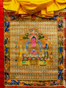Thangka rappresentante Buddha Amitabha