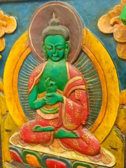 Pannello con Buddha Vairochana