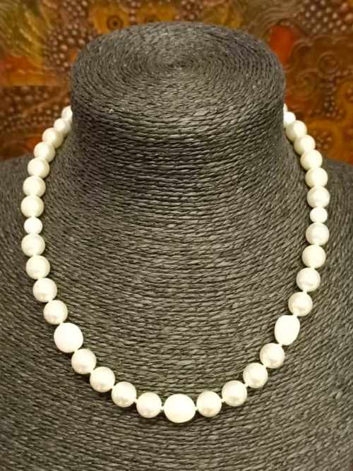 collana argento perle