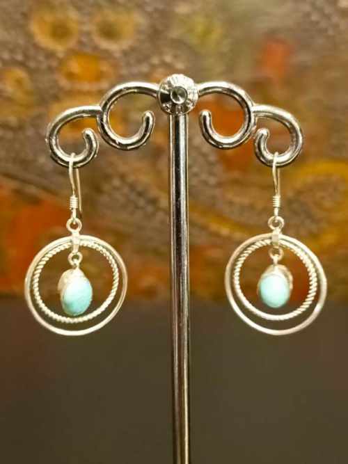 orecchini argento 925 turchese